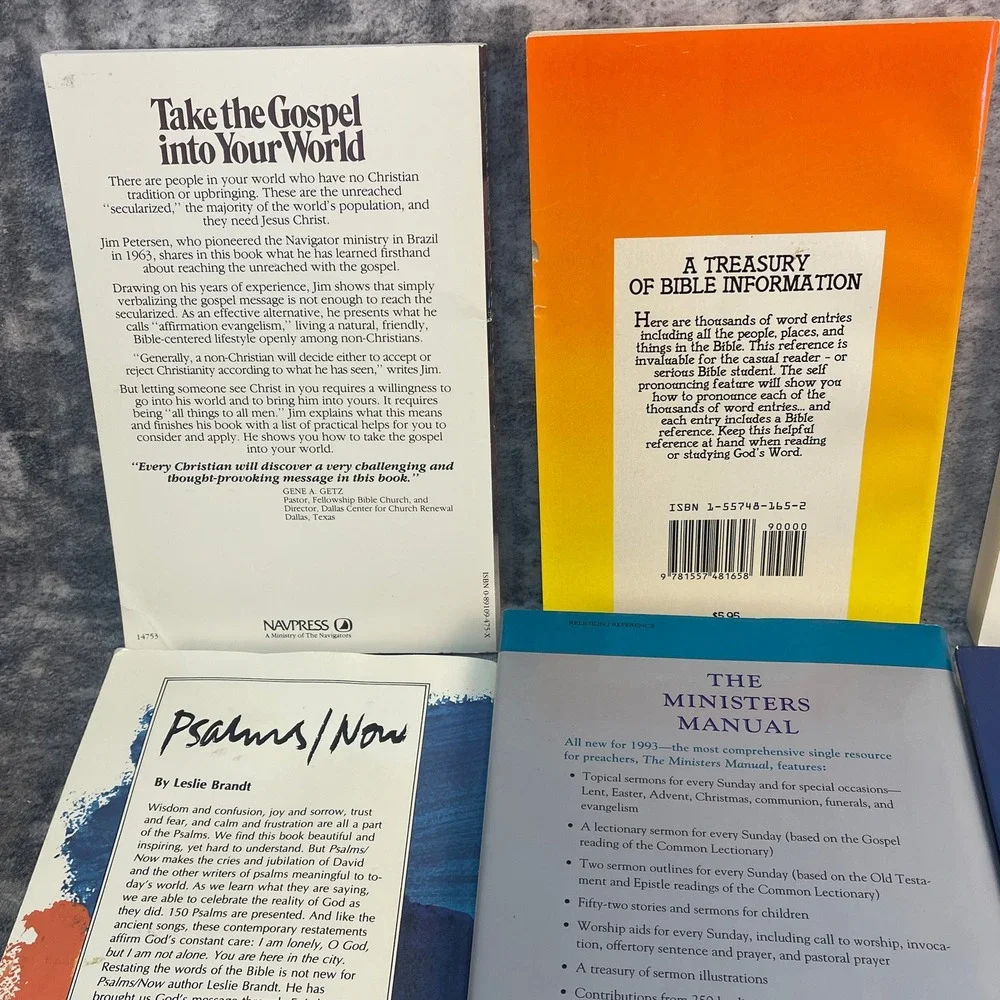 Christian Ministry 6 Book Lot Evangelism Bible Dictionary Minister's Manual NKJV